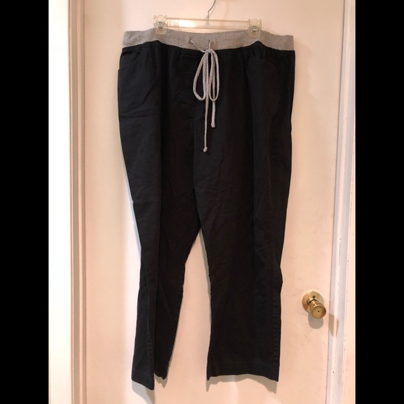 Blair 2x black twill pants drawstring waist - Picture 1 of 1